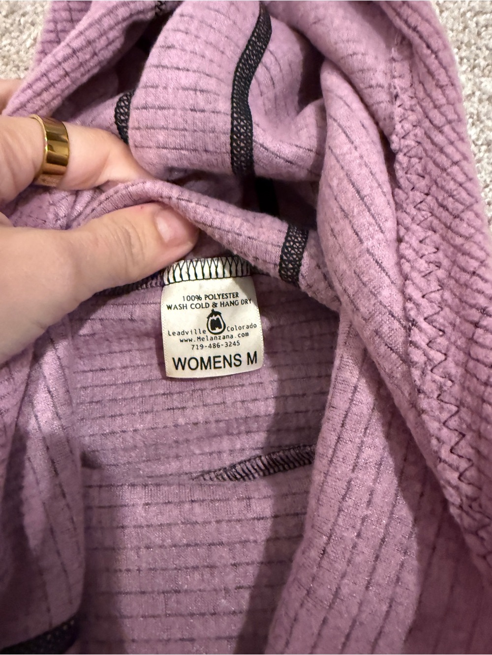 Melanzana Lavender Waffle-Knit Hooded Pullover - Picture 2 of 2